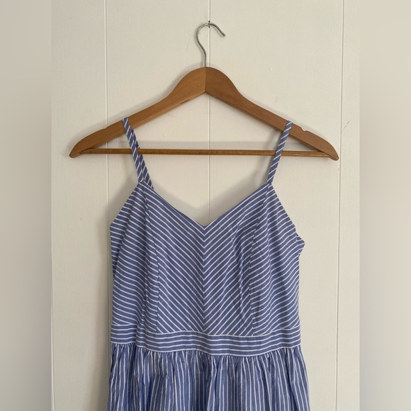 LOFT Blue and White Striped Maxi Dress - Picture 3 of 9